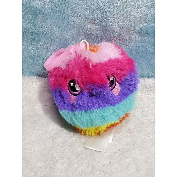 Squishamals Squeezamals Fur Ball Rainbow Clip On 3" - Season Series 3" x 3" x 3" - Picture 1 of 4